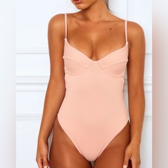White Fox Boutique Other - Sarah’s Day x White Fox Swim mermaid XL one piece peach rib